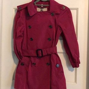 Fuschia Burberry Coat